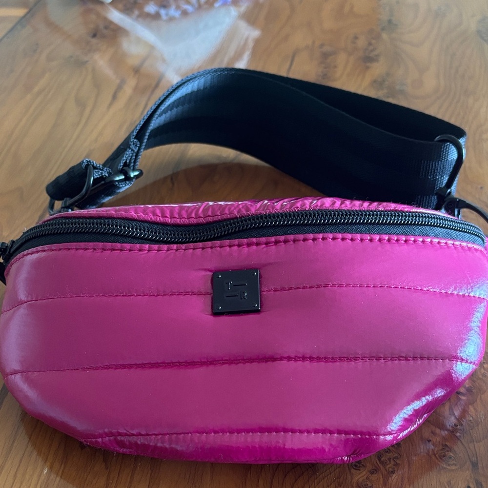 Think Royln Pink‎ Quilted Crossbody Belt Bag NWT Glossy